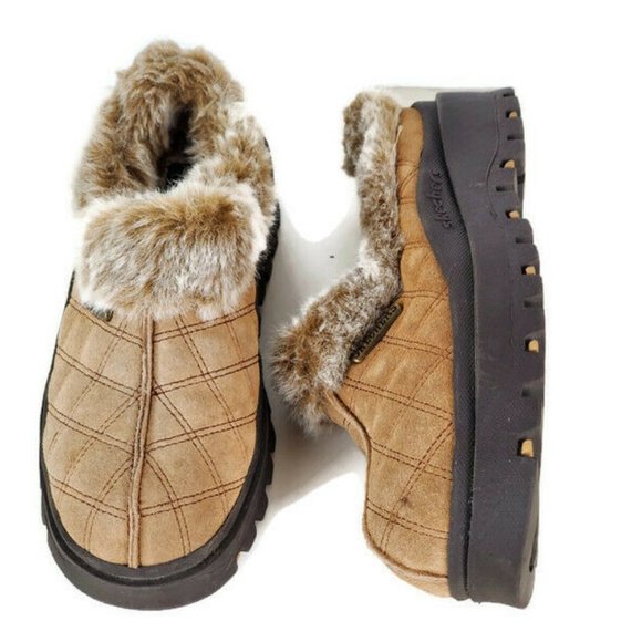 fur clogs women's shoes